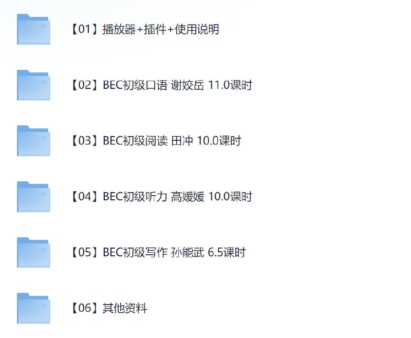 《BEC商务英语初级考证辅导课程全集》