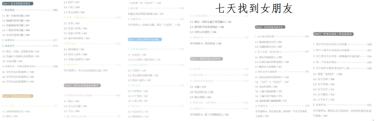 冷眼观爱，七天找到女朋友